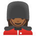 💂🏾‍♀️ woman guard: medium-dark skin tone display on Google